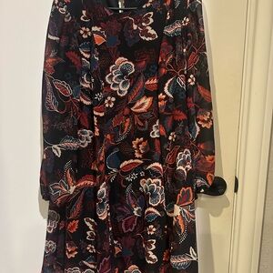 Multi color Bishop Sleeve dress for Casual Occasions